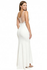 Off The Shoulder With Flower Lace And Rhinestone Trumpet/Mermaid Maxi Dress