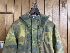 424 Men's Spring and Autumn Camouflage Aged Raw Edge Hooded Zipper Long Sleeve Jacket #73827
