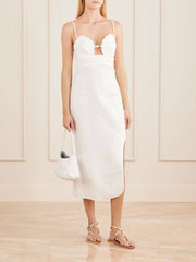 Linen midi dress