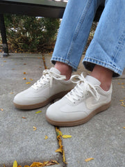 Beige Remus Lace Up Sneakers - FINAL SALE