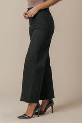Black Straight Wide Leg Jeans