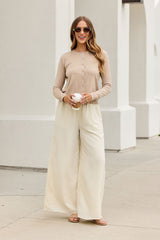 Boardroom Button Down Sweater - Tan