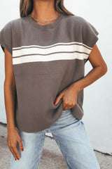 Catalina Striped Top - Olive