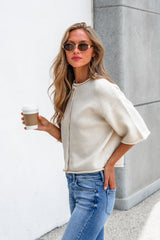 Corbin Button Down Sweater Cardigan - Cream