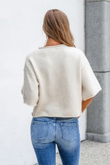 Corbin Button Down Sweater Cardigan - Cream