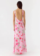 Serafim Chiffon Maxi Dress - Petal Soleil