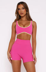 I'll Prove It Sports Crop Bubblegum/Citrus