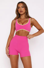 Keep Up High Waisted Shorts 4 Bubblegum