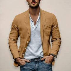 Men's Linen Blazer – Lightweight Comfortable. Elegant Summer Style