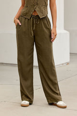 ELAN Elastic Drawstring Pants - Olive