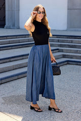 Elan Two Tone Midi Dress - Navy