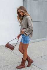 Emory Cable Knit Sweater - Olive