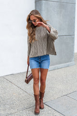 Emory Cable Knit Sweater - Olive