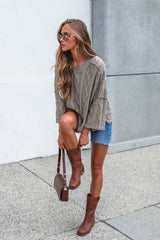 Emory Cable Knit Sweater - Olive