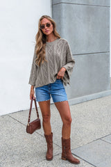Emory Cable Knit Sweater - Olive