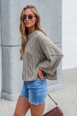 Emory Cable Knit Sweater - Olive
