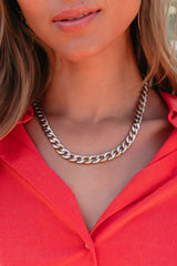 Farrah B Gold Plated Mixed Metal Chain Necklace - FINAL SALE