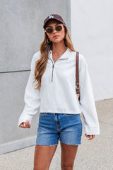 Free People Celeste Quarter Zip - Ivory