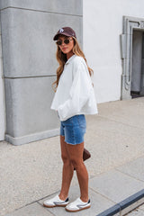 Free People Celeste Quarter Zip - Ivory