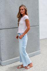 Free People Stripe Most Wanted Top - Mauve