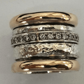 Valora™ | Vintage Layered Thick Gold Ring