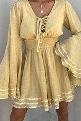 Golden Hour Bell Sleeve Romper - FINAL SALE