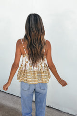 Golden Petal Cami Tank Top - FINAL SALE