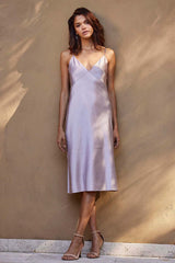 Silky Satin Midi Dusk Outlet