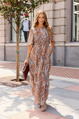 Harvest Print Maxi Dress - Multi
