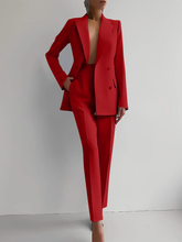 Scarlett | Women's Double Breasted Blazer & Slim Pants Suit Set
