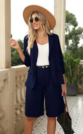 Reagan | Women's Blazer & Bermuda Shorts Two-Piece Suit Set