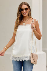 Lace Dream Cami Tank Top - Ivory