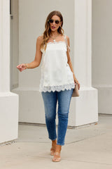 Lace Dream Cami Tank Top - Ivory
