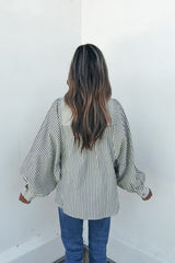 Loose Ends Striped Shirt - Olive