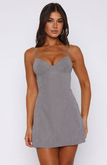 Excuse Me. Darling Mini Dress Grey