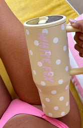 Colson Drink Bottle 1.2 Litre Lemon Polka Dot
