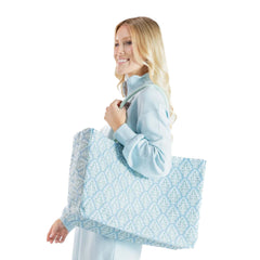 Scallop Floral Oversized Canvas Tote