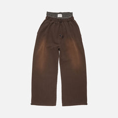 Acne Studios Layered logo sweatpants Dark Brown #336631
