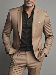 Men's Two-Piece Slim Fit Suit – Tailored Formal Set for Business & Evening Wear