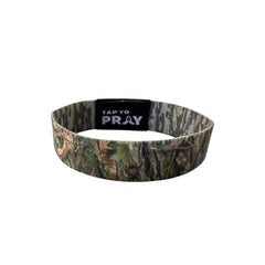 Tap To Pray Wristband in Tree Bark Forest Camo
