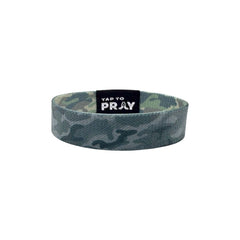 Tap To Pray Wristband in Green Charcoal Traditional Camo