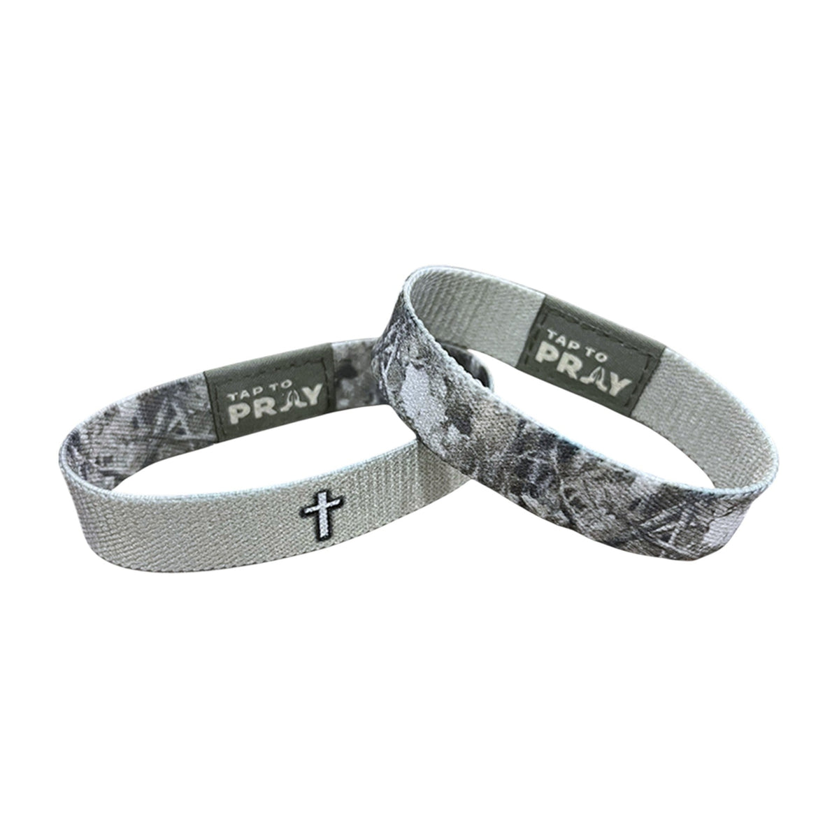 Tap To Pray Wristband in Forest Camo Smoke