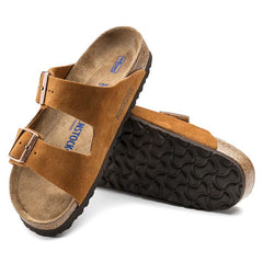 Women's Arizona Soft Footbed Suede Leather Sandals in Mink