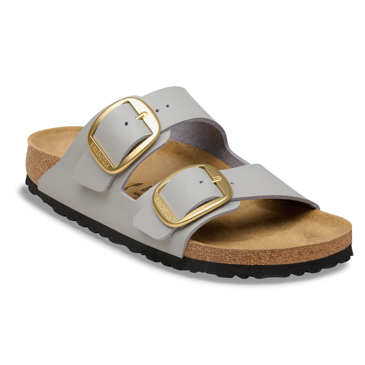 Women's Arizona Birko-Flor Big Buckle Sandals in Stone Coin