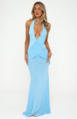 Riviera Rush Maxi Dress Baby Blue