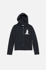 Acne Studios X Moomin Artist Tove Jansson Cartoon Print Fashion Trend Black Hooded Zipper Sweatshirt High Street Style Fall/winter Ngvp #2654