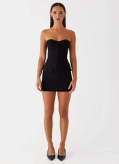 Jeanie Corset Top - Black