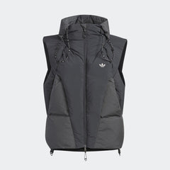 Adidas Men's and Women's Spring and Autumn Solid Color Quilted Logo Drawstring Zipper Down Vests Jacket #73672