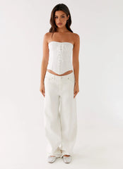 Tory Bustier Top - Ivory