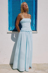 KEILY SQUARE NECK MAXI DRESS - BLUE